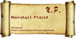 Navratyil Placid névjegykártya